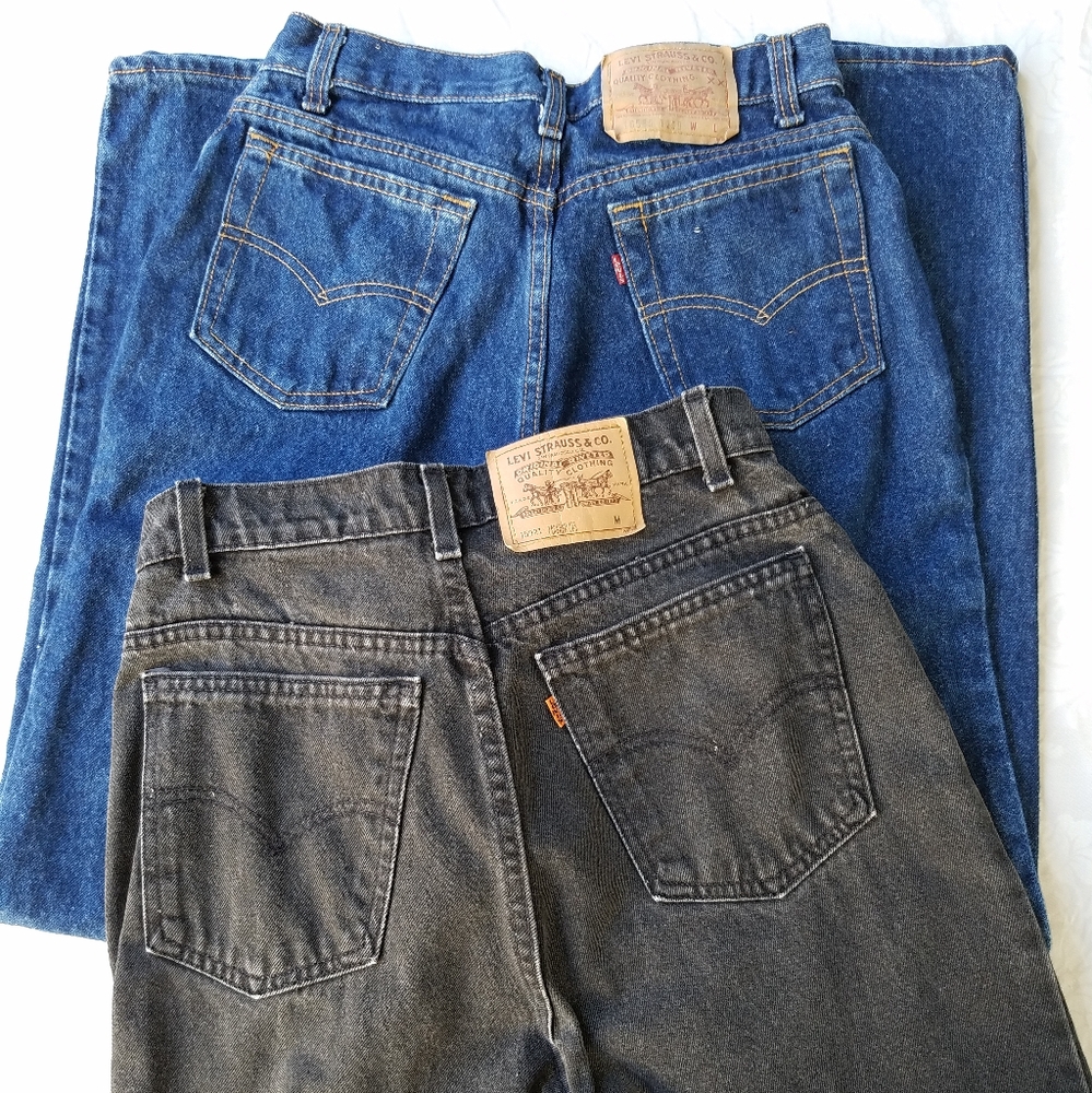 2 pairs Levi's made in USA red and orange tab